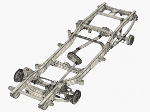 pickup truck chassis 4wd ifs 3D Модель