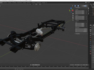 pickup truck chassis 4wd ifs 3D Модель