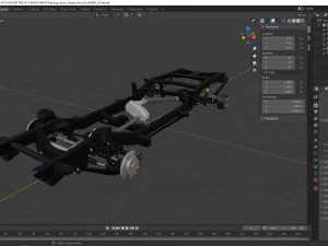 pickup truck chassis 4wd ifs 3D Model