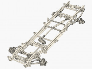 dually pickup truck chassis 4wd ifs Model 3D