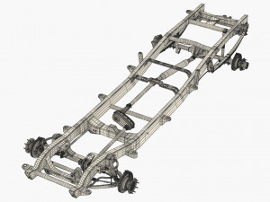 dually pickup truck chassis 4wd ifs Model 3D