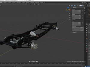 dually pickup truck chassis 4wd ifs Model 3D