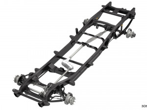 dually pickup truck chassis 4wd ifs Model 3D