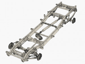hd pickup truck chassis 4wd ifs Modelo 3D