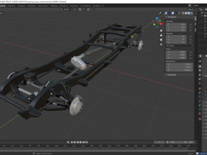 hd pickup truck chassis 4wd ifs Modelo 3D