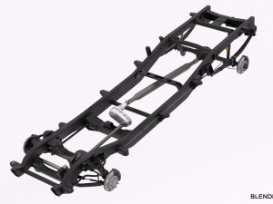 hd pickup truck chassis 4wd ifs Modelo 3D