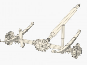 heavy duty axle and driveshaft Modello 3D