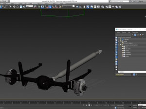 heavy duty axle and driveshaft Modello 3D