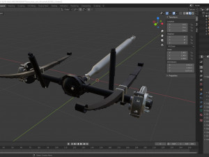 heavy duty axle and driveshaft Modello 3D