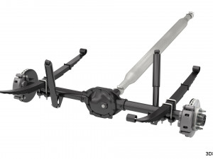 heavy duty axle and driveshaft Modello 3D