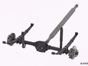 heavy duty axle and driveshaft Modello 3D
