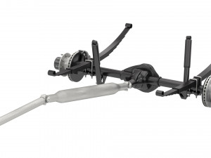 dually axle and driveshaft Modello 3D