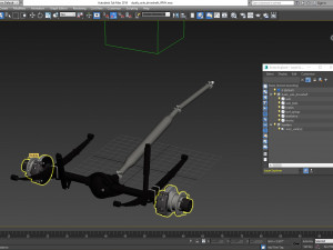 dually axle and driveshaft Modello 3D