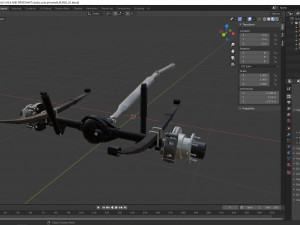 dually axle and driveshaft Modello 3D