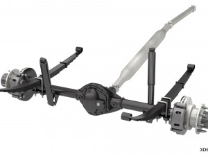 dually axle and driveshaft Modello 3D