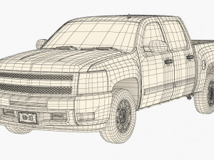 GENERIC PICKUP TRUCK 19 3D Модель