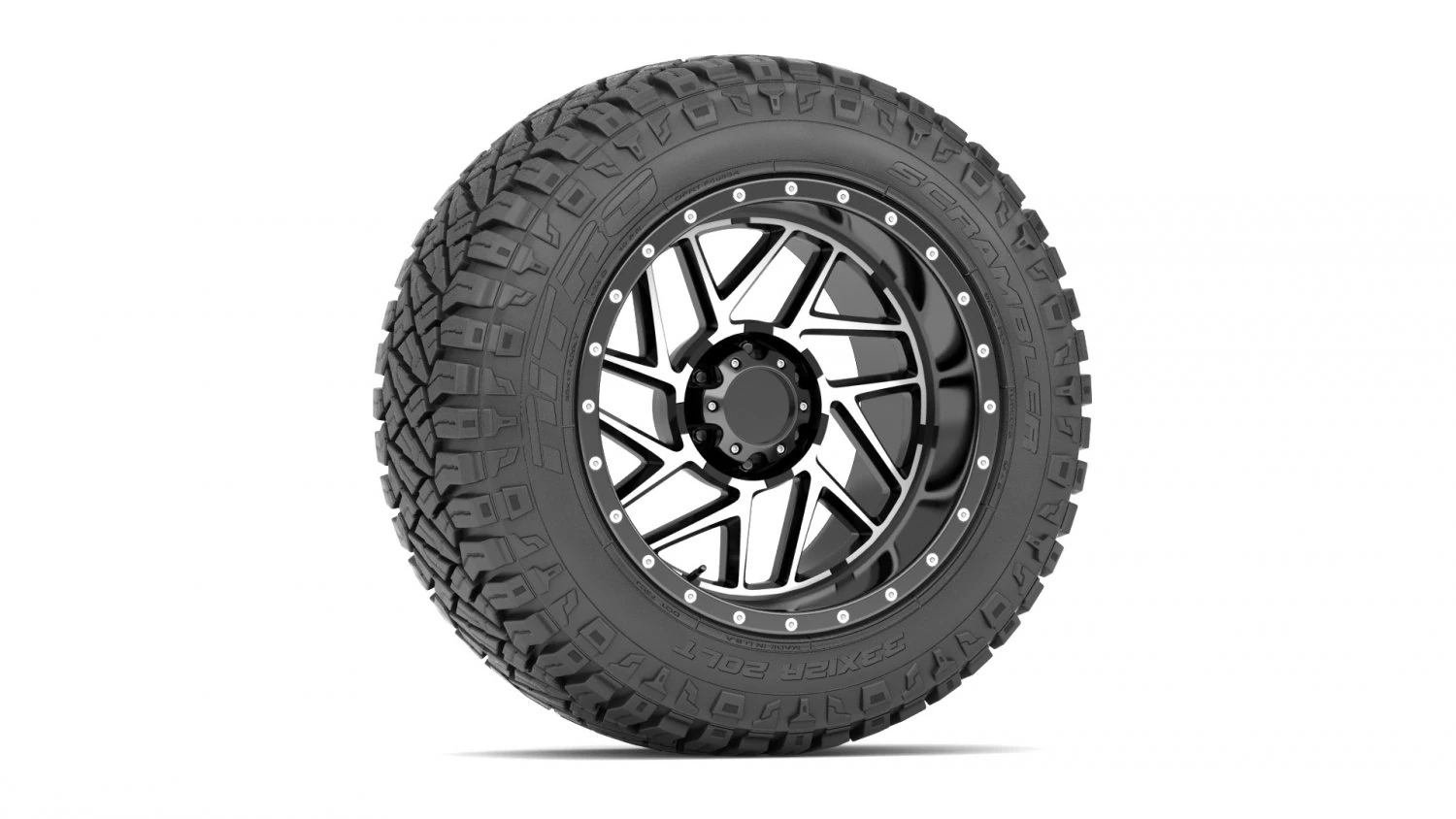 off road wheel and tire 13 3D Model .c4d .max .obj .3ds .fbx .stl .blend 