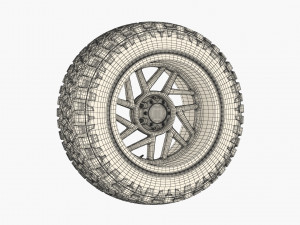off road wheel and tire 13 Modelo 3D
