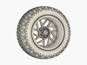off road wheel and tire 13 3D Model