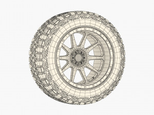 off road wheel and tire 14 3D Model