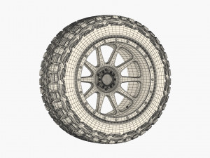 off road wheel and tire 14 3D Model