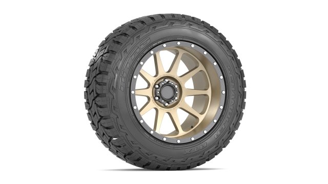off road wheel and tire 14 3D Model .c4d .max .obj .3ds .fbx .stl .blend