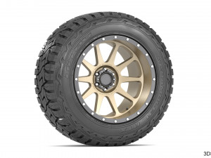 off road wheel and tire 14 3D Model