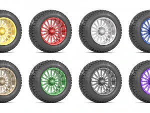 off road wheel and tire 15 3D Model