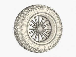 off road wheel and tire 15 3D Model