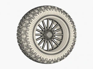 off road wheel and tire 15 3D Model