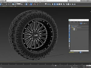 off road wheel and tire 15 3D Model