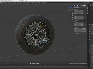 off road wheel and tire 15 3D Model