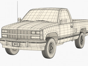 Generic pickup truck 21 Model 3D