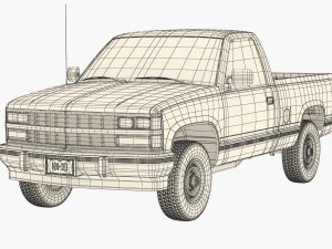 Generic pickup truck 21 3D Model