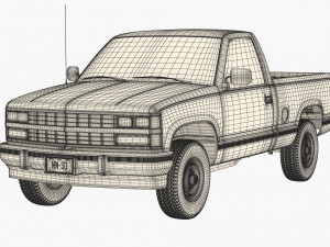 Generic pickup truck 21 Model 3D