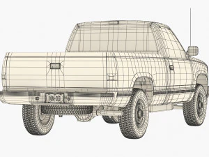 Generic pickup truck 21 3D Model