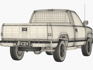 Generic pickup truck 21 Model 3D