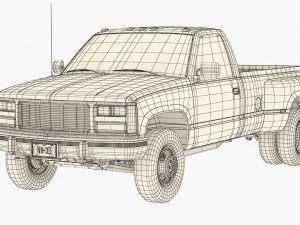 Generic pickup truck 24 3D Model