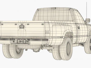 Generic pickup truck 24 3D Model