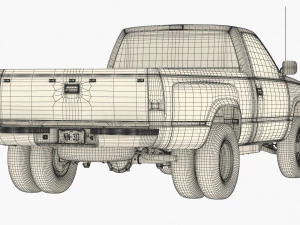 Generic pickup truck 24 3D Model