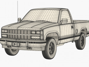 Generic pickup truck 22 Modello 3D
