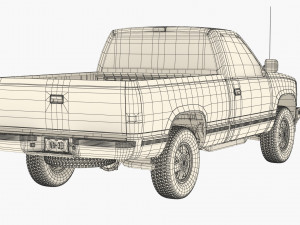 Generic pickup truck 22 Modello 3D