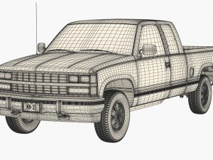 Generic pickup truck 25 3Dモデル