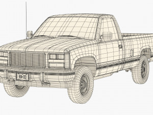 Generic pickup truck 23 3D Model