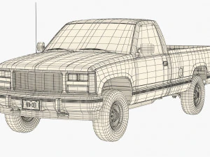 Generic pickup truck 23 3D Model