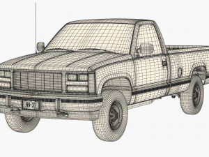 Generic pickup truck 23 3D Model