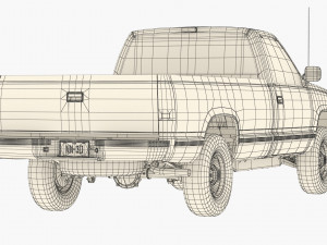 Generic pickup truck 23 3D Model