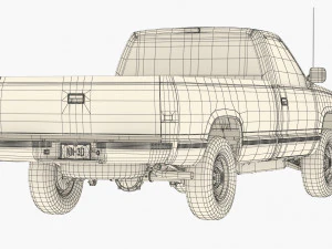 Generic pickup truck 23 3D Model