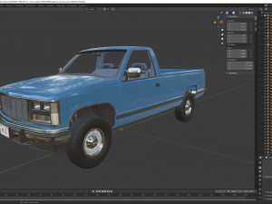 Generic pickup truck 23 3D Model