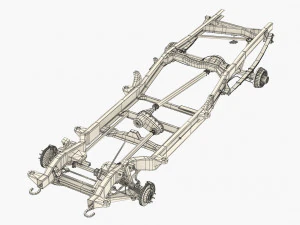 PICKUP TRUCK CHASSIS 7 3D Model